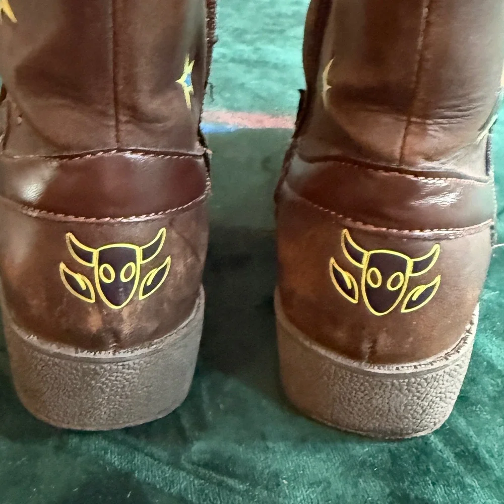 Disney Pixar Toy Story Woody Cowboy Boots Brown Kids Size 10 Non-Marking Sole